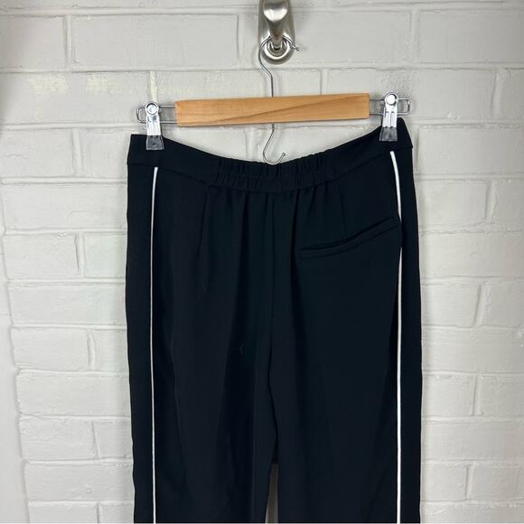 Topshop Black Stripe Trouser Pants Size 2 - Picture 10 of 11